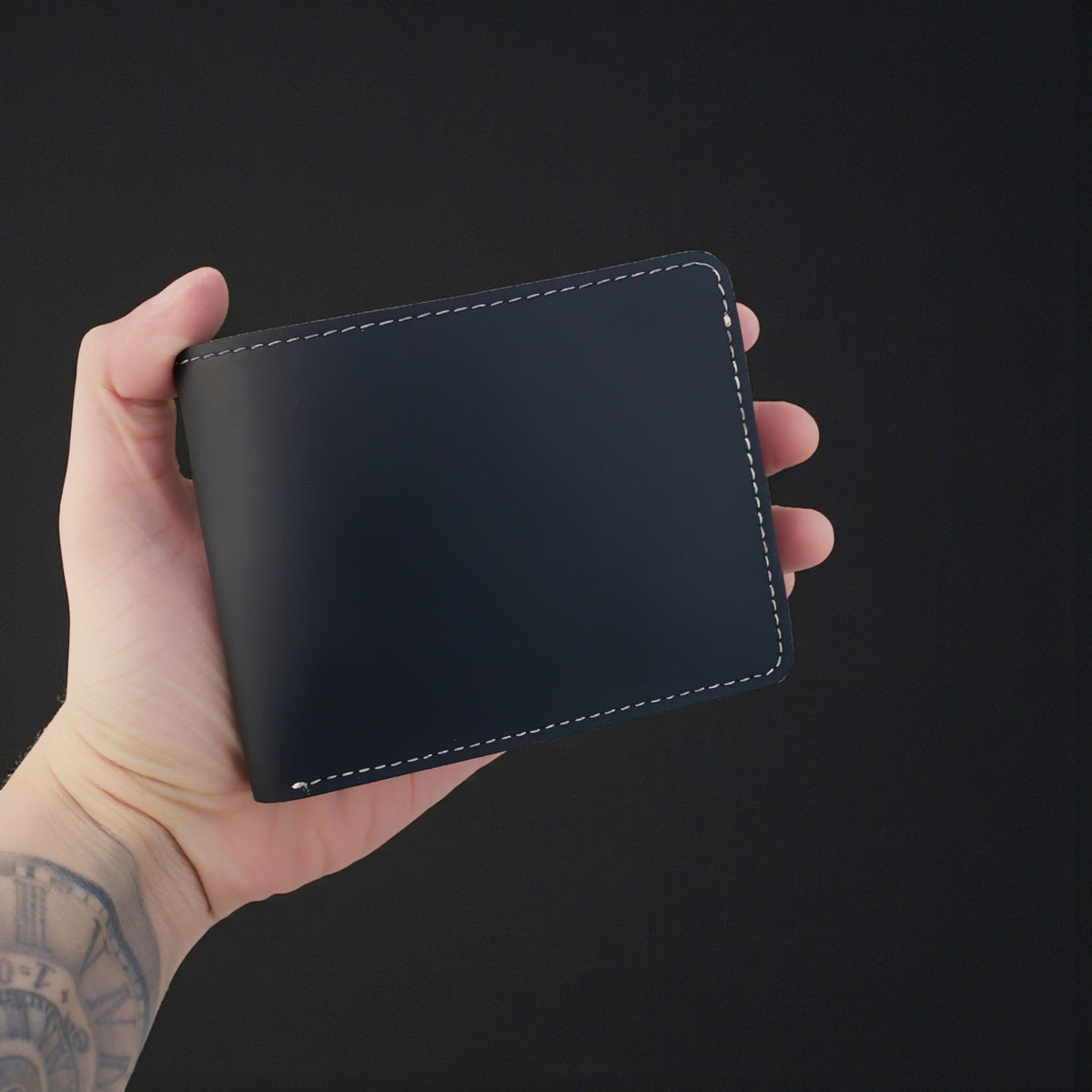 Full-grain leather minimalist wallet