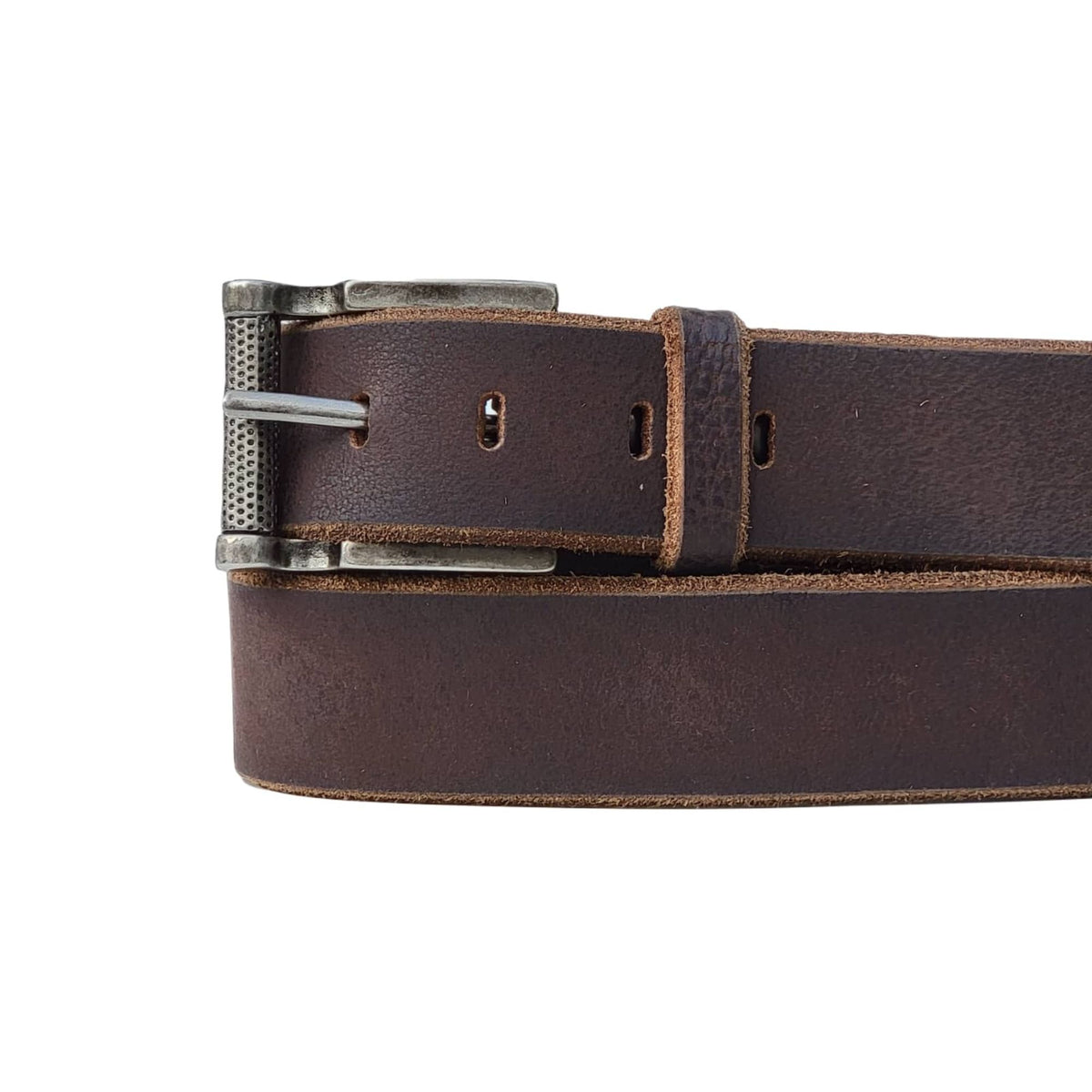 The Pinnacle embossed heavy-duty straight edge belt buckle, 40 mm