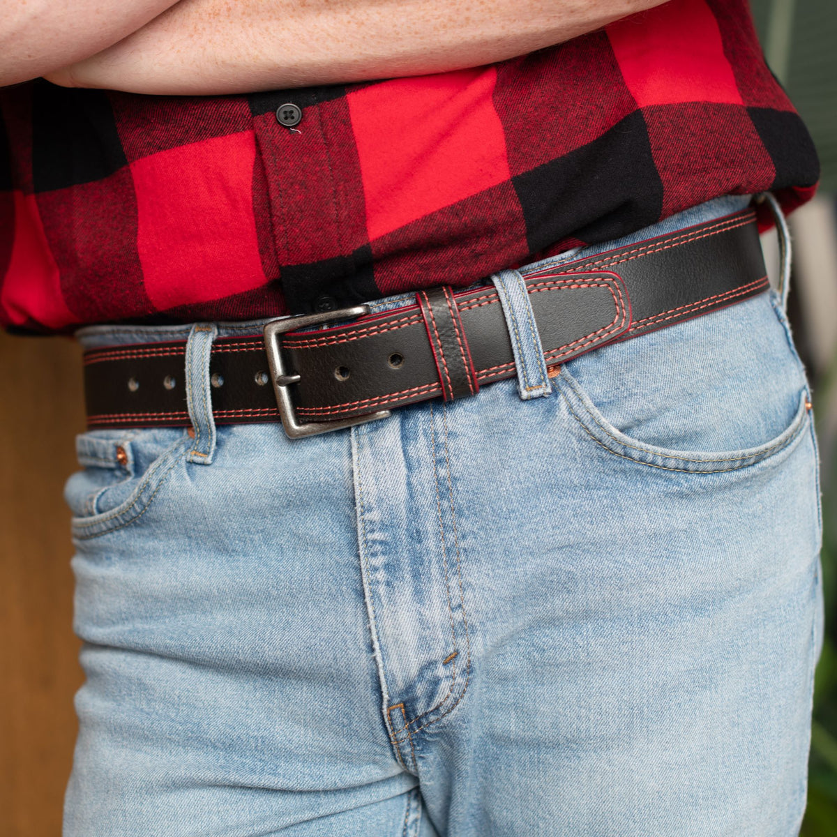The Diablo black full-grain leather belt