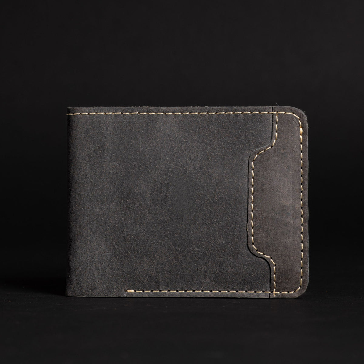 The Keystone full-grain leather wallet in slate black