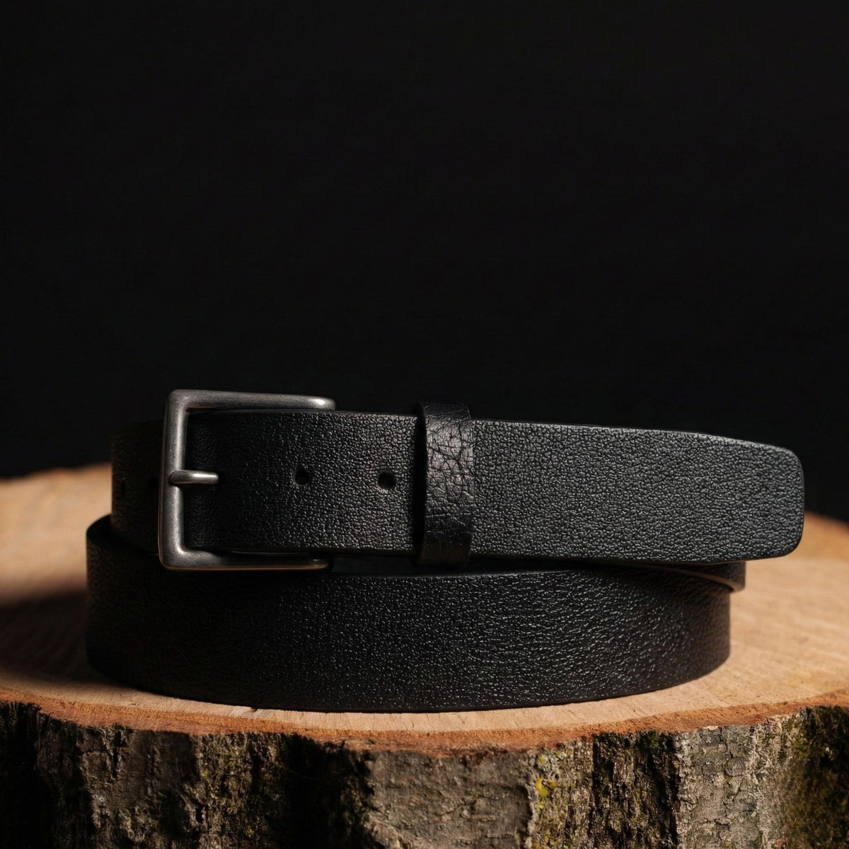 The Maverick extra thick pebble grain bison leather belt
