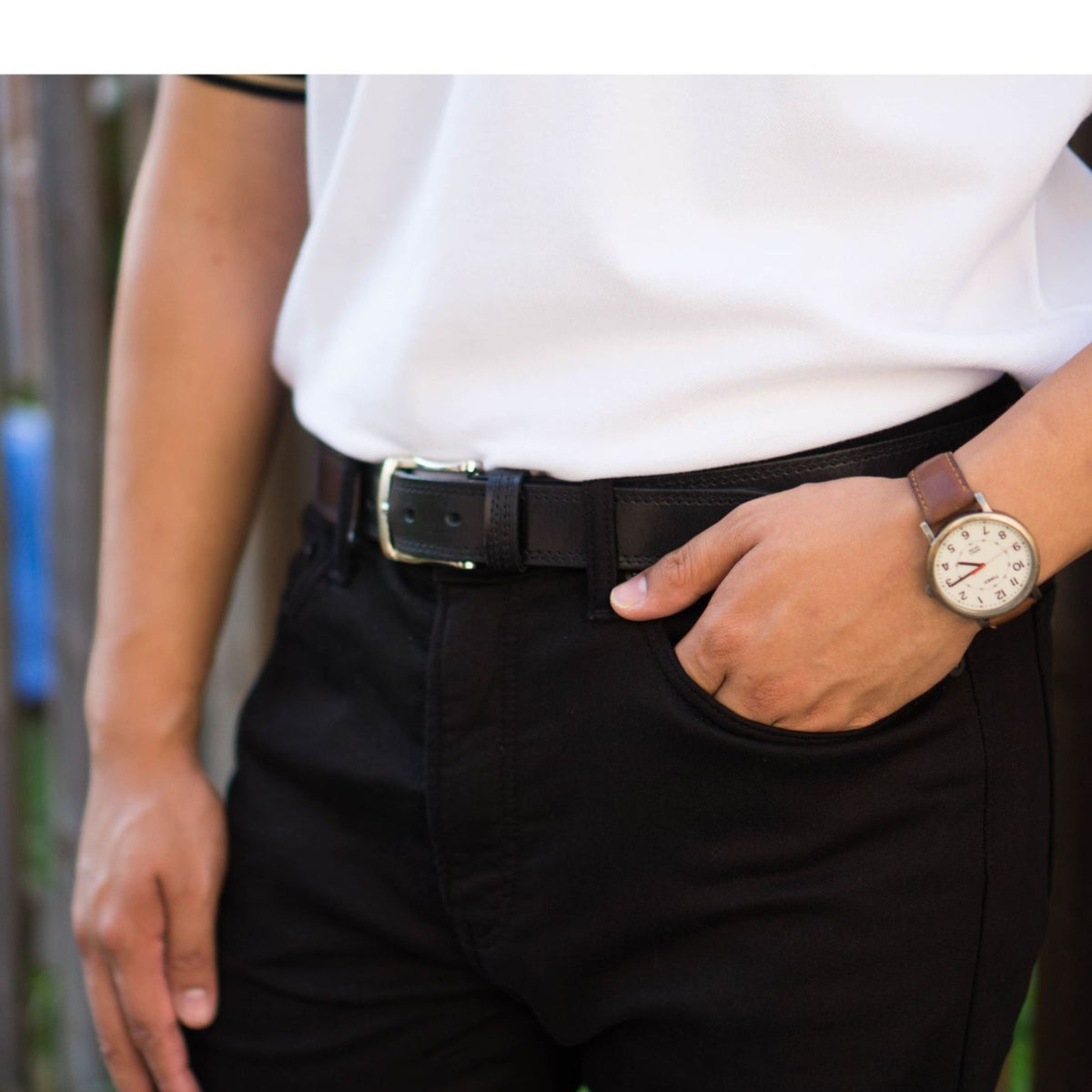 The Milestone formal leather belt