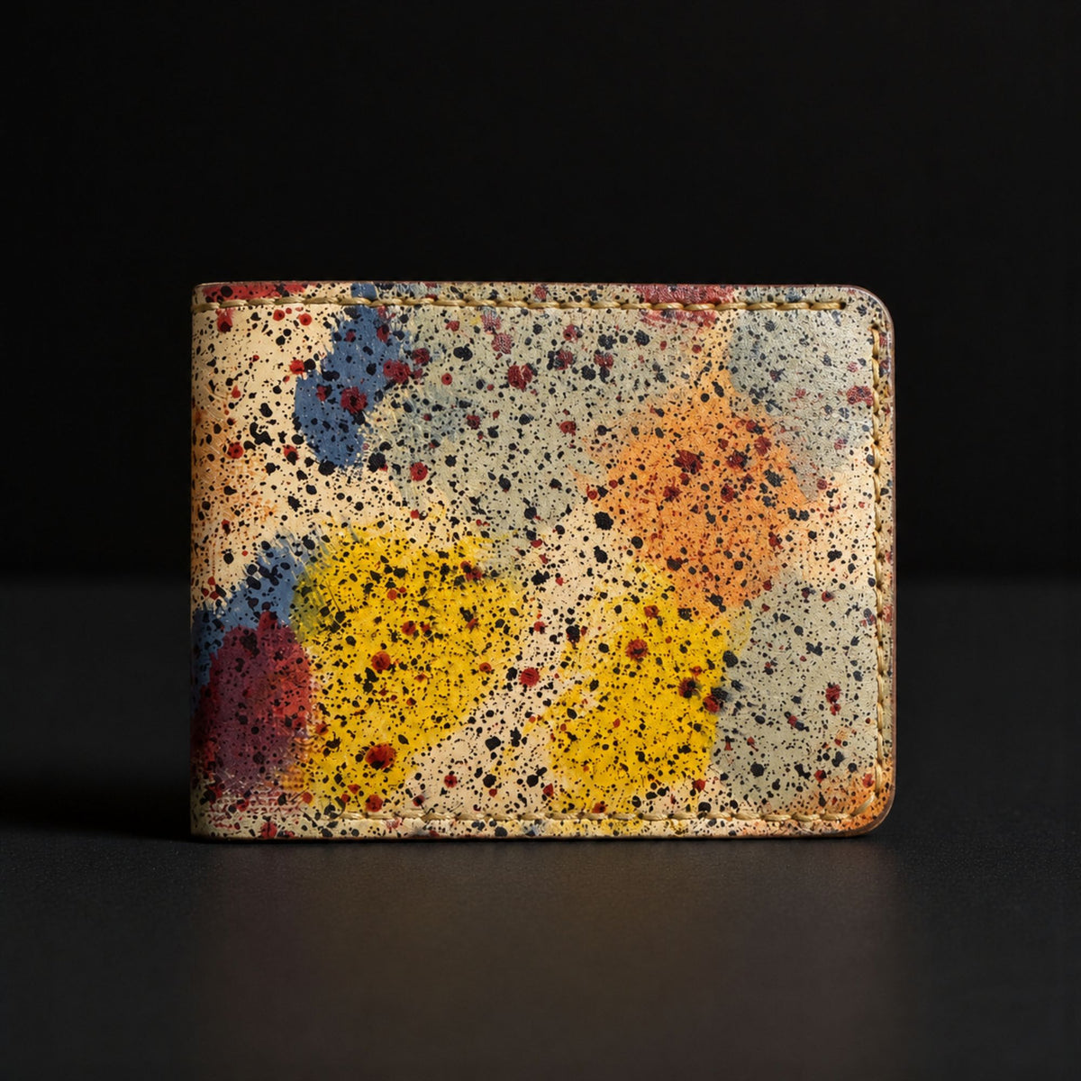 The Splatter hand-stitched nappa leather wallet