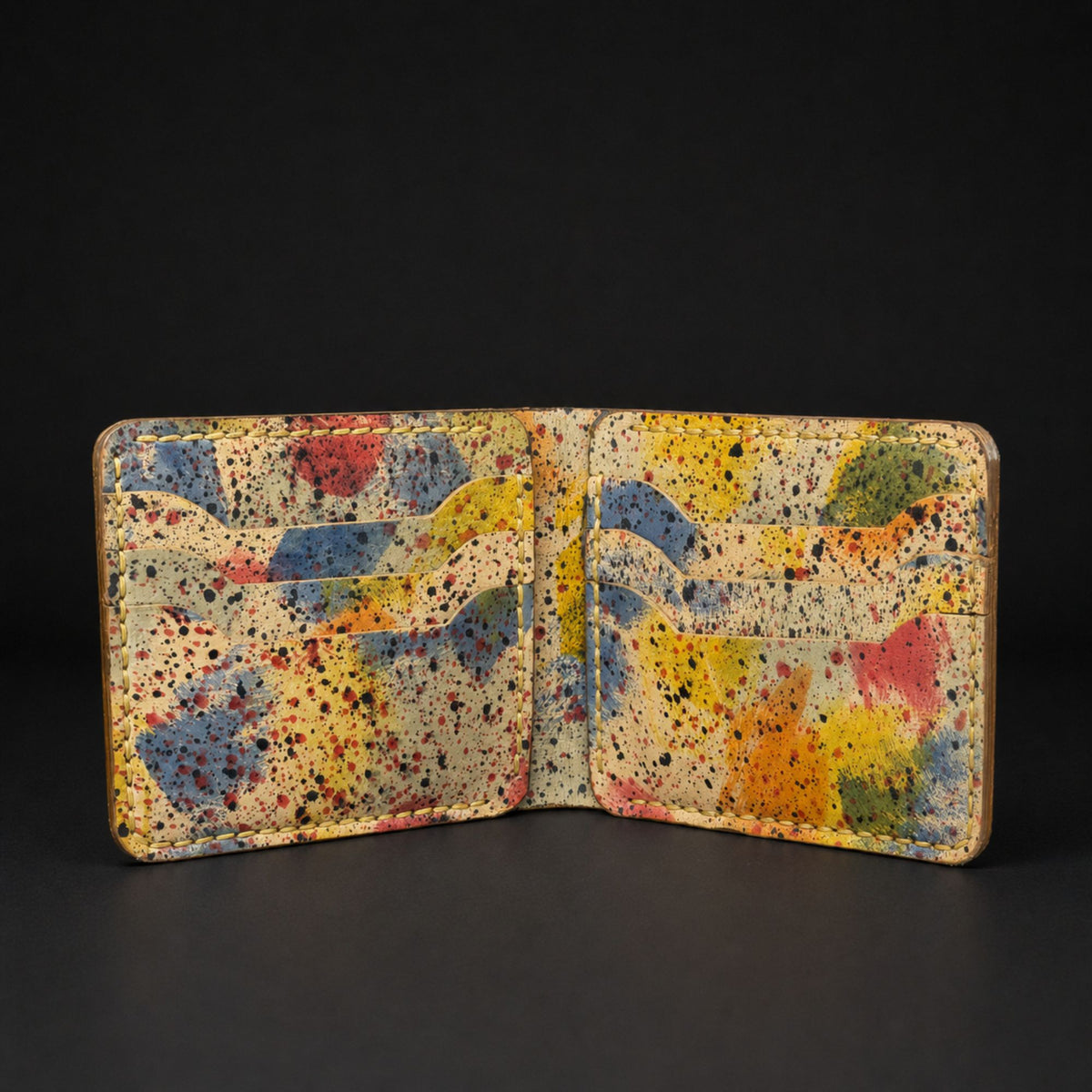 The Splatter hand-stitched nappa leather wallet