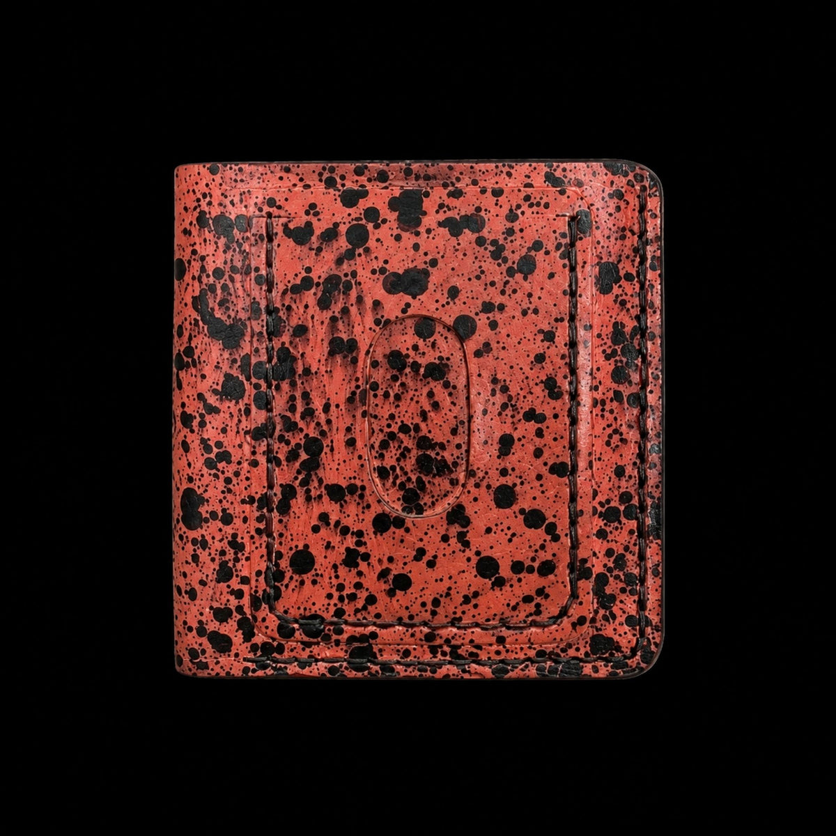 The Splatter hand-stitched nappa leather card holder