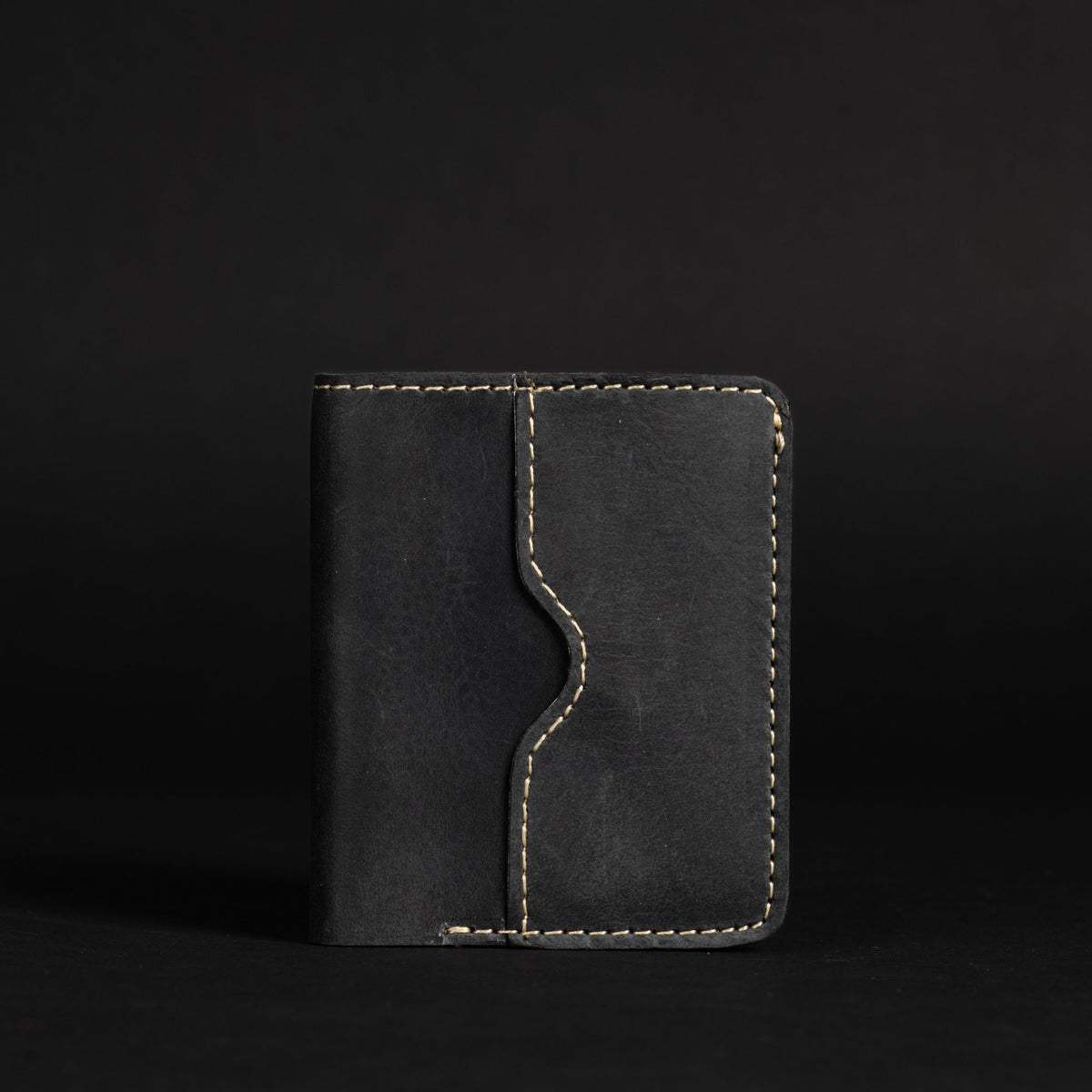 The Driftgrain brown full-grain leather card holder wallet