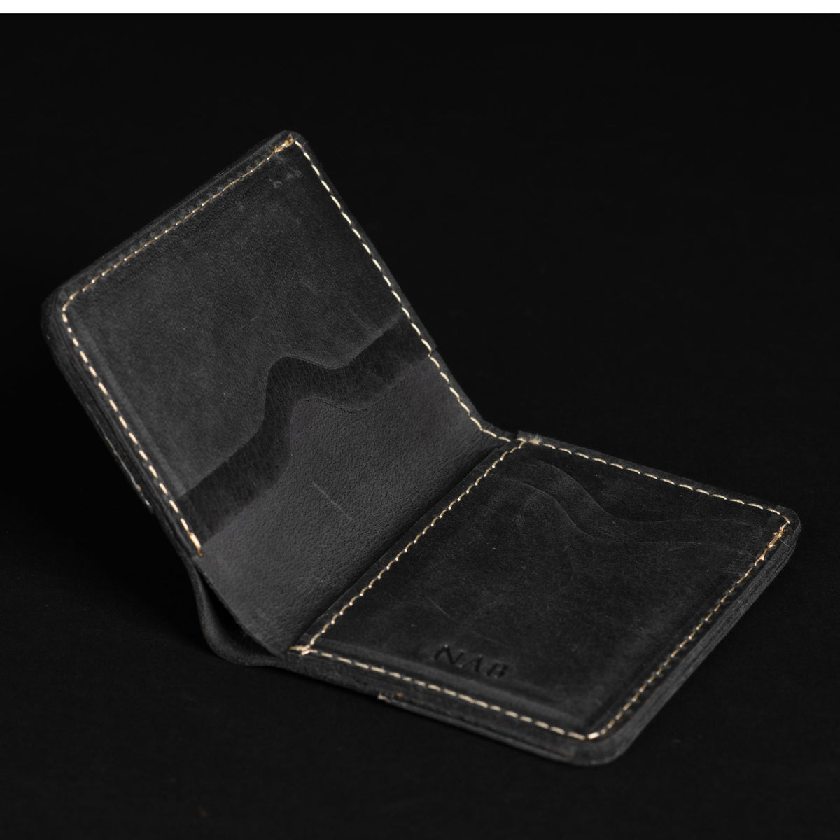 The Driftgrain brown full-grain leather card holder wallet