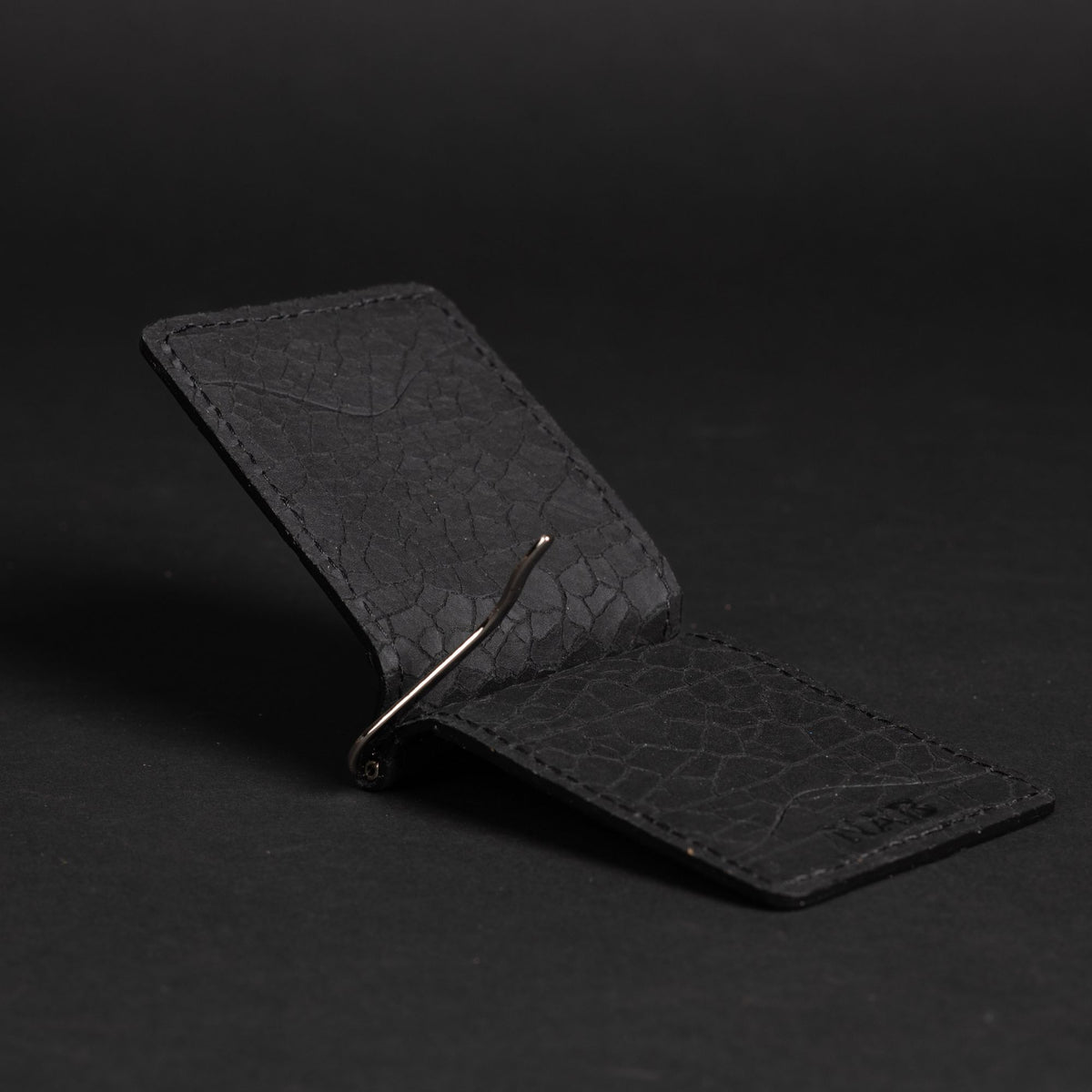 The Pinnacle limited edition black crackled money clip wallet