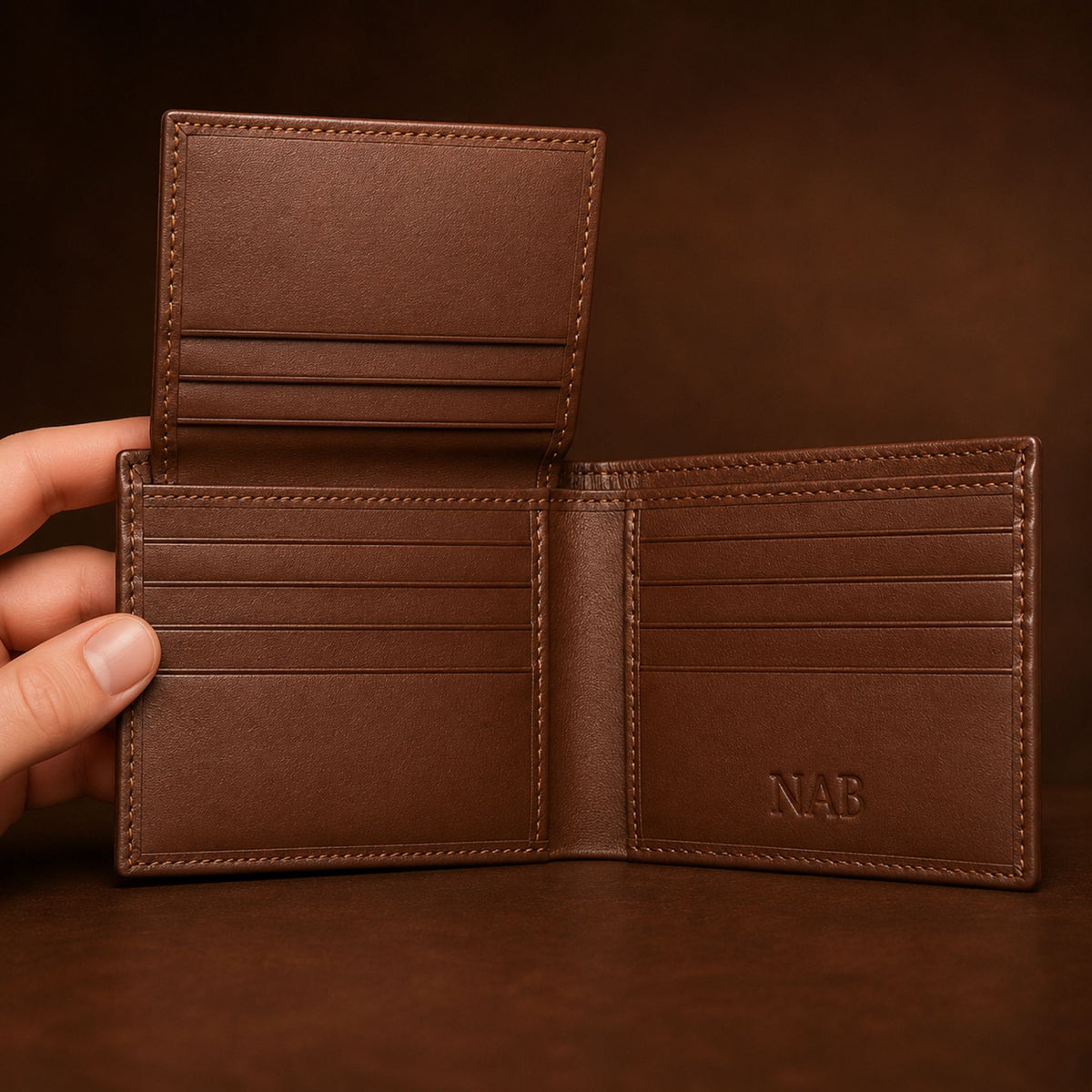 Premium nappa full-grain leather wallet