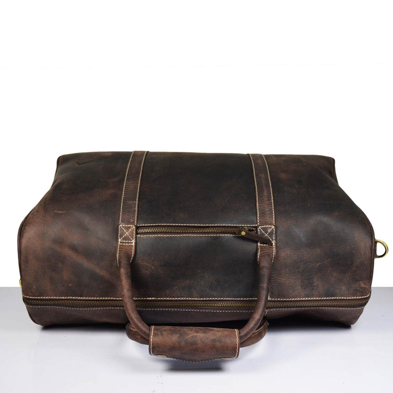 The Wayfarer Bag - Brown Classic Full-Grain Leather Duffle Bag