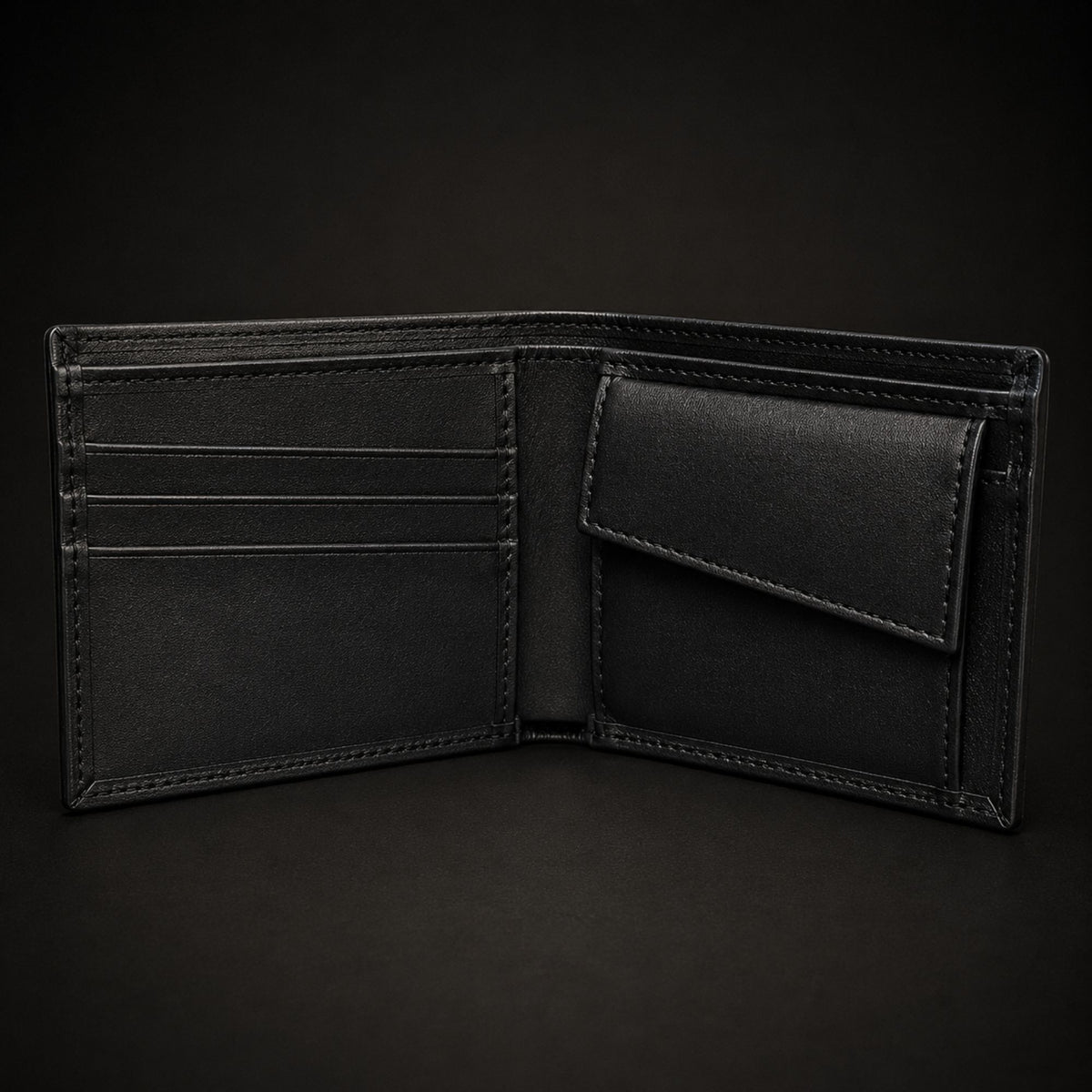 The Onyx black nappa leather coin pouch wallet