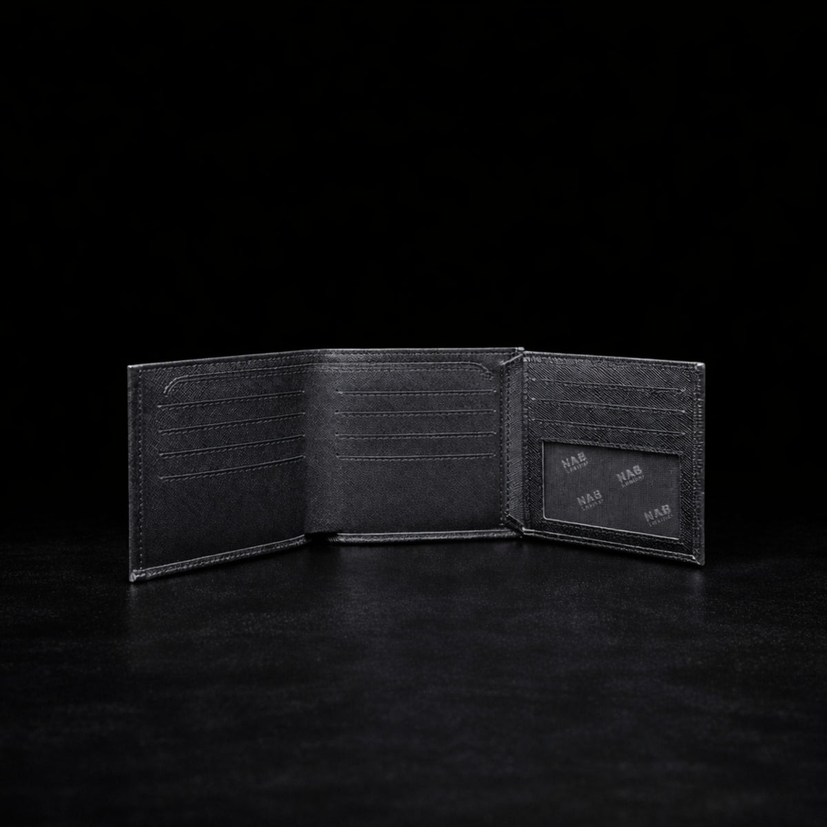 The Nocturne black saffiano leather multi card slot wallet
