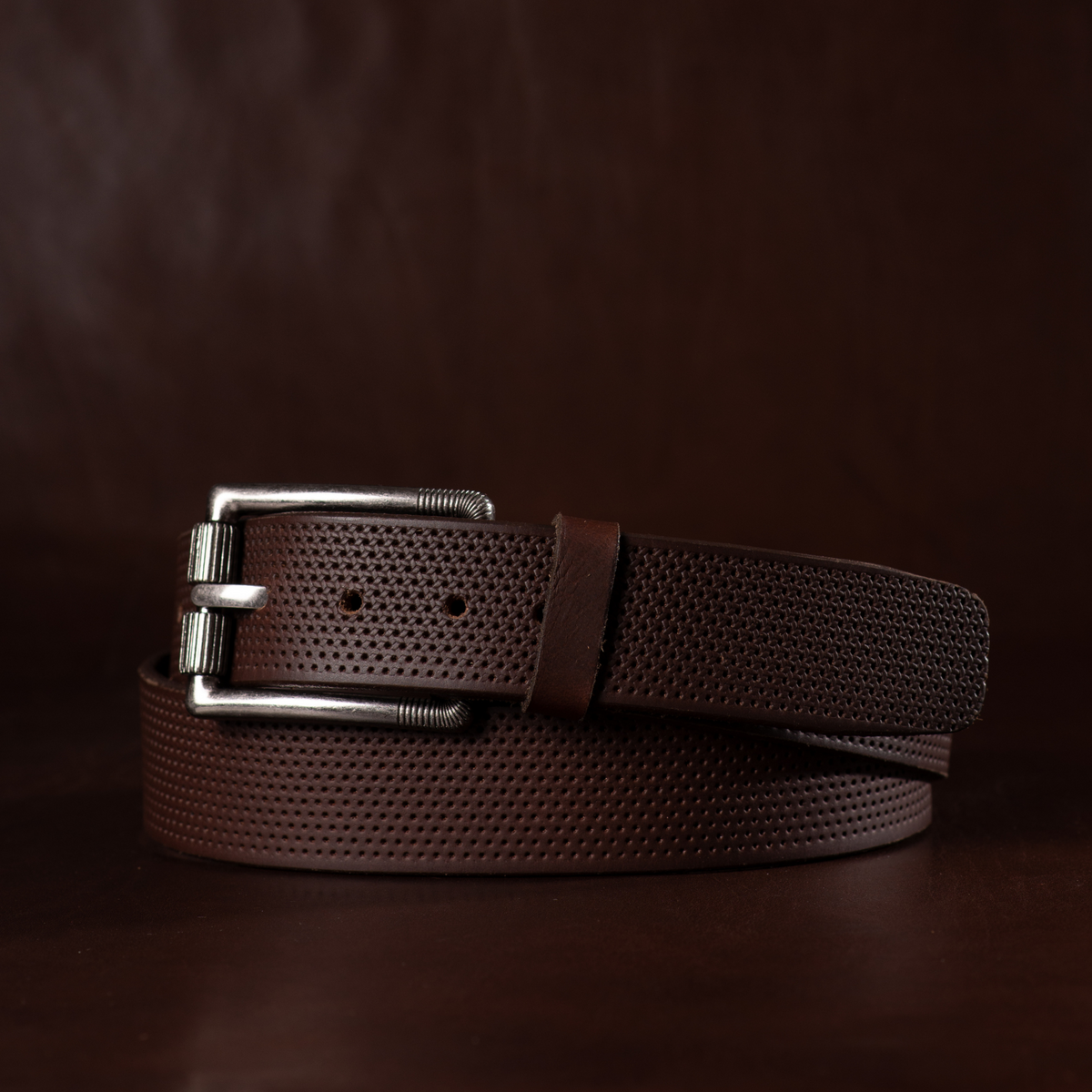 The Steampunk heavy-duty full-grain leather belt in brown