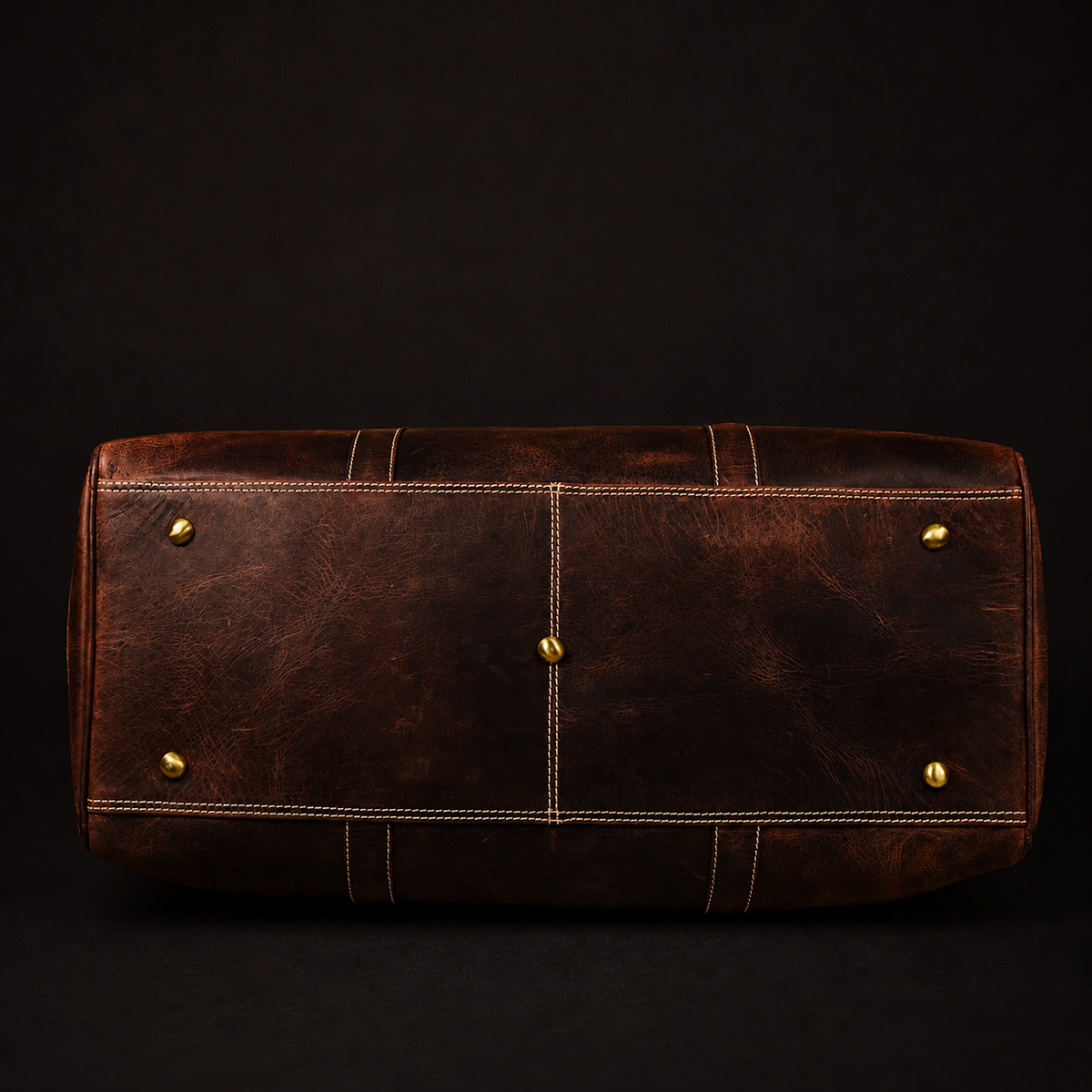 The Wayfarer brown full-grain leather duffle bag