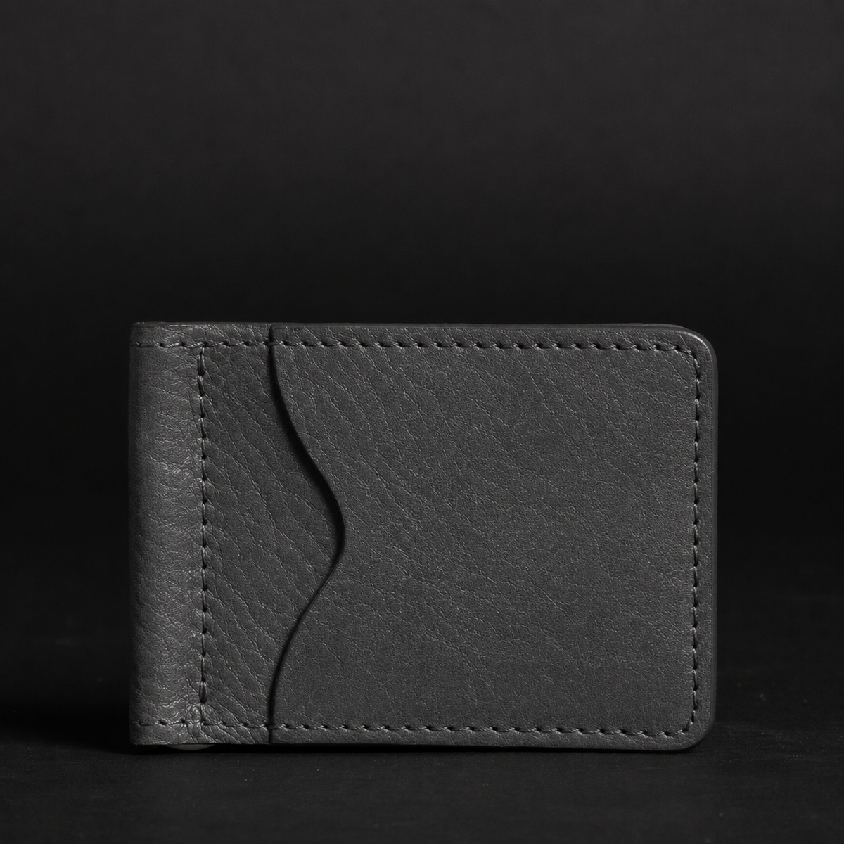 The Pinnacle slim money clip pebble grain leather wallet