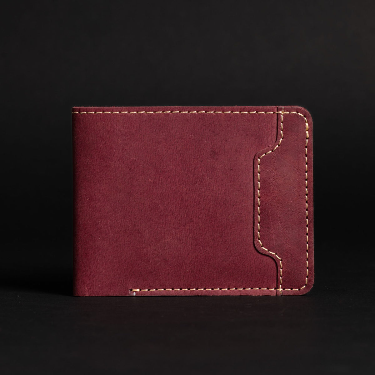 The Keystone full-grain leather wallet in burgundy