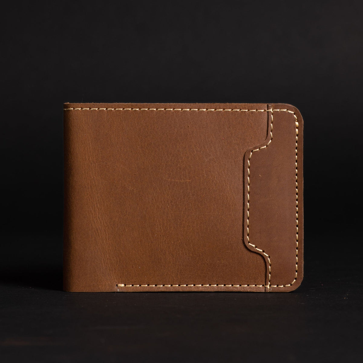 The Keystone full-grain leather wallet in saddle brown