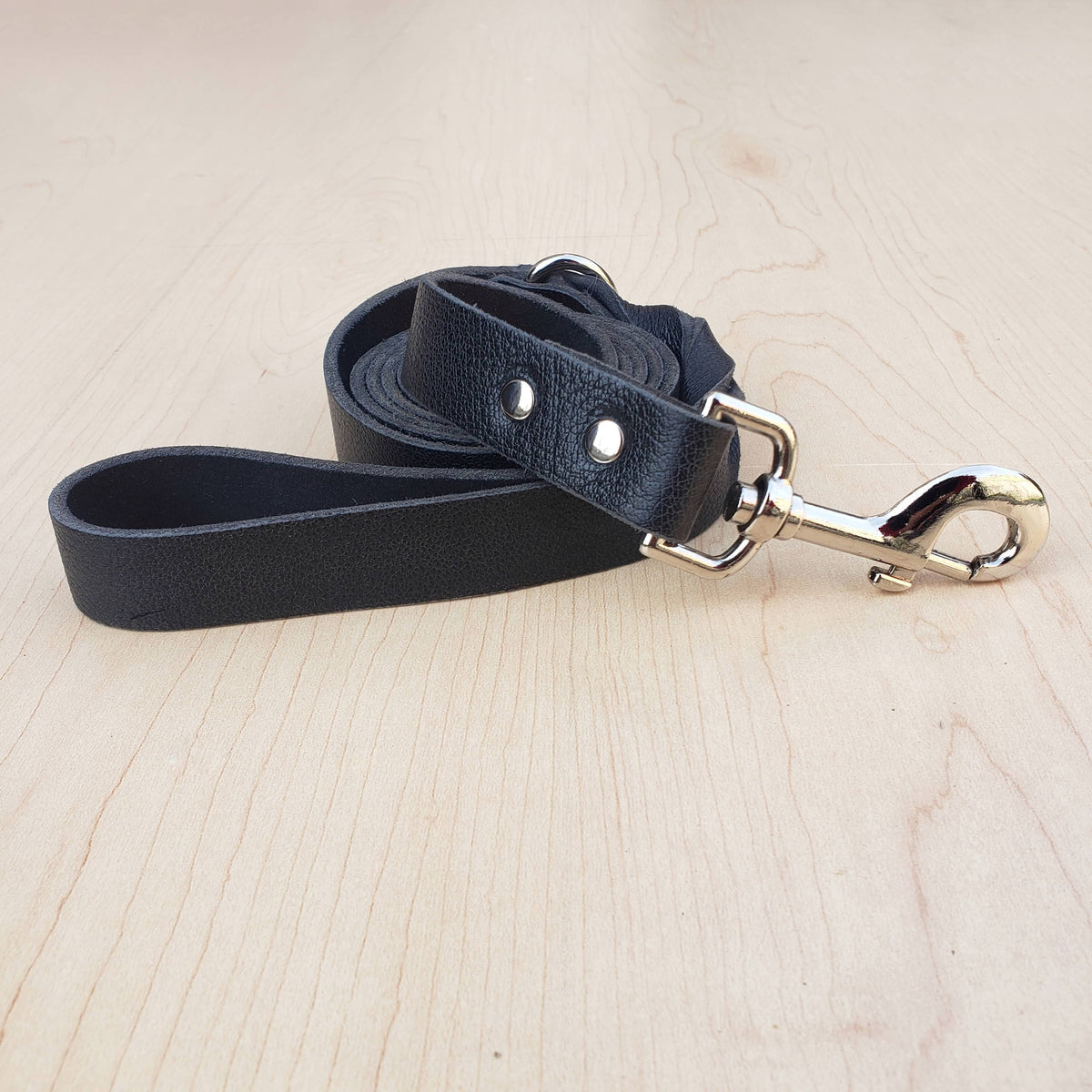 Braided leather dog leash, 60 inch