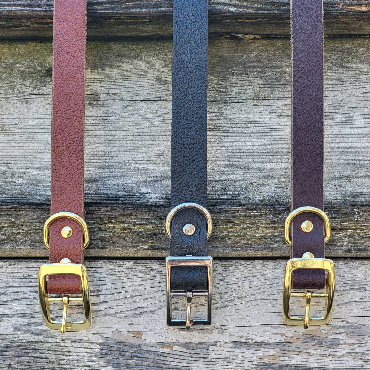 Rover full-grain leather dog collar