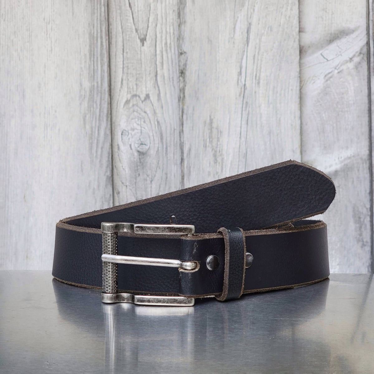 Pinnacle leather belt and wallet gift set