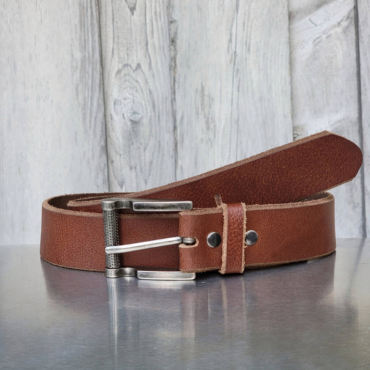 Pinnacle leather belt and wallet gift set