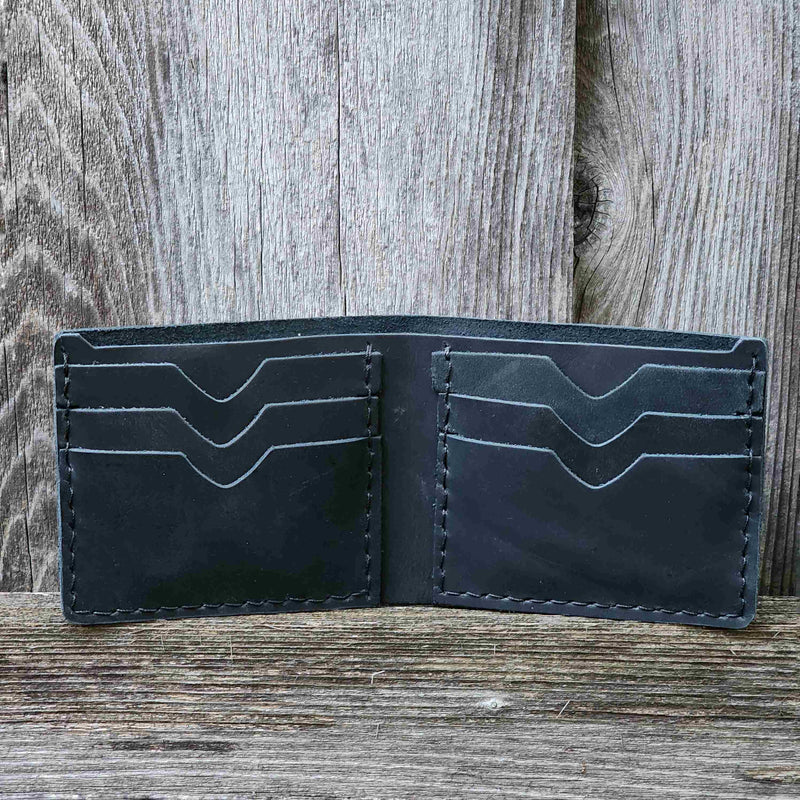 Lucid - Black BiFold Full-Grain Leather Wallet