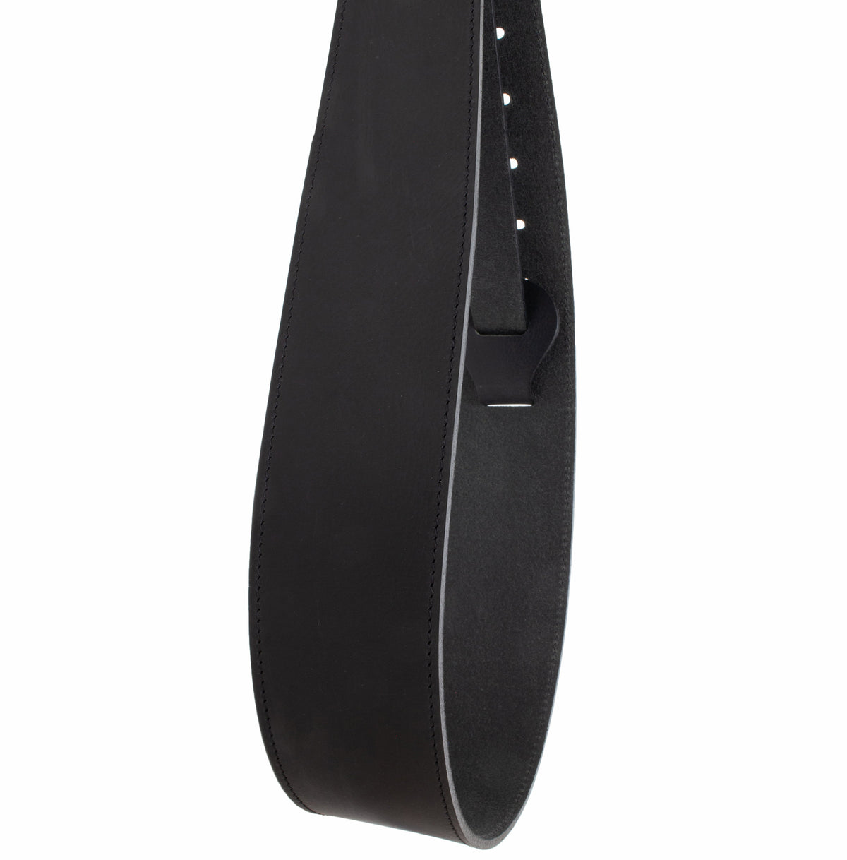 The Legend heavyweight spotted cognac full-grain leather guitar strap