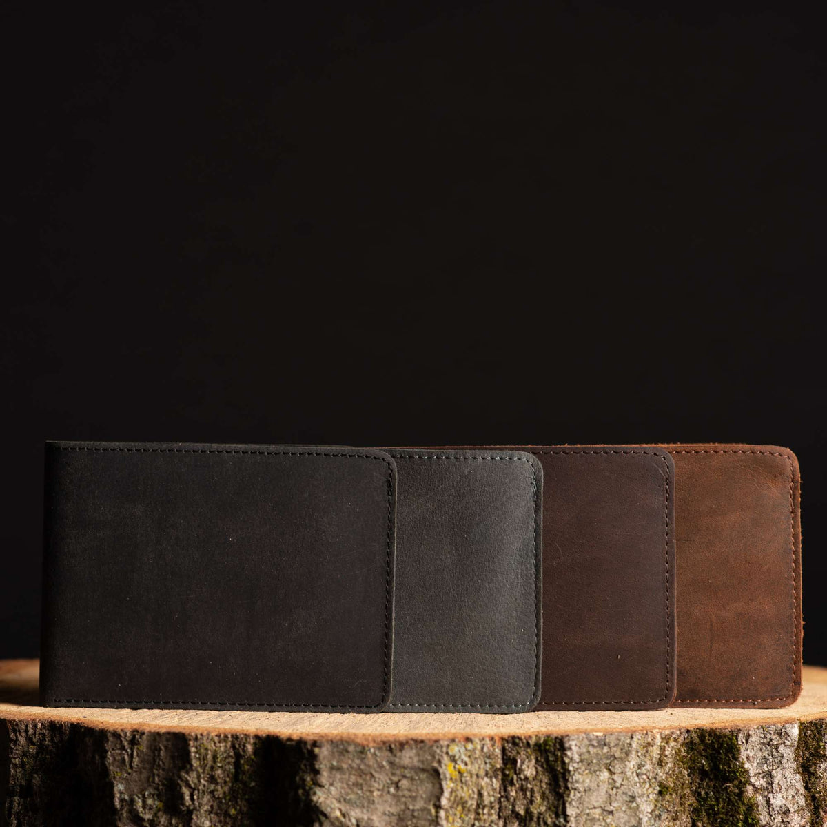 Flex full-grain distressed leather flexible wallet