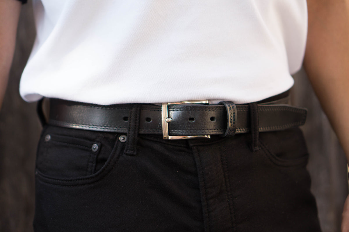 Milestone leather belt and wallet gift set