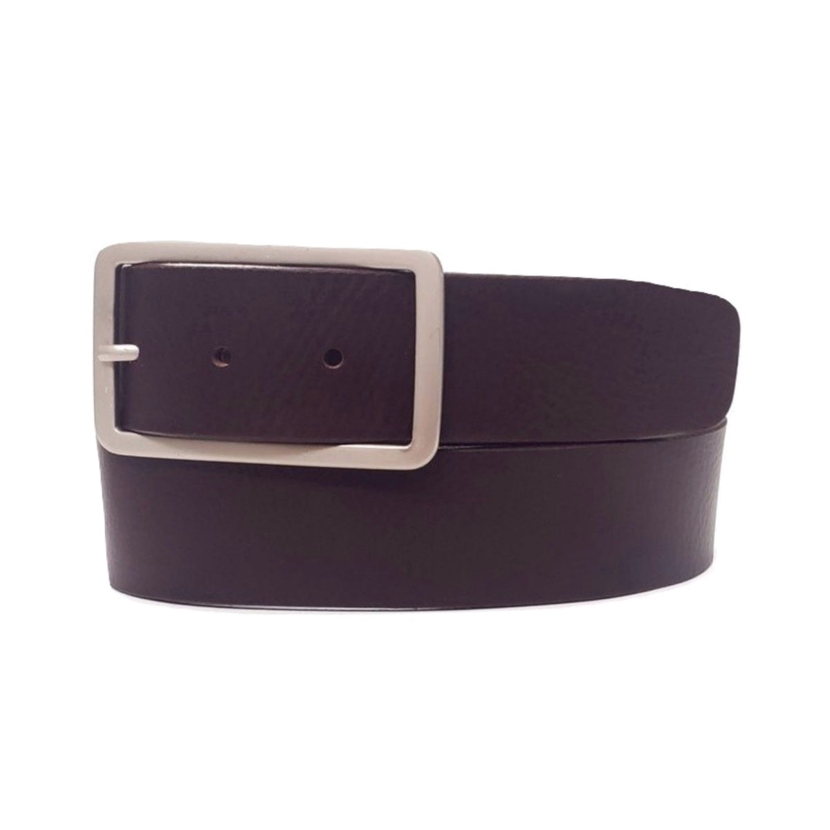 Lucille leather dress belt with rectangle buckle