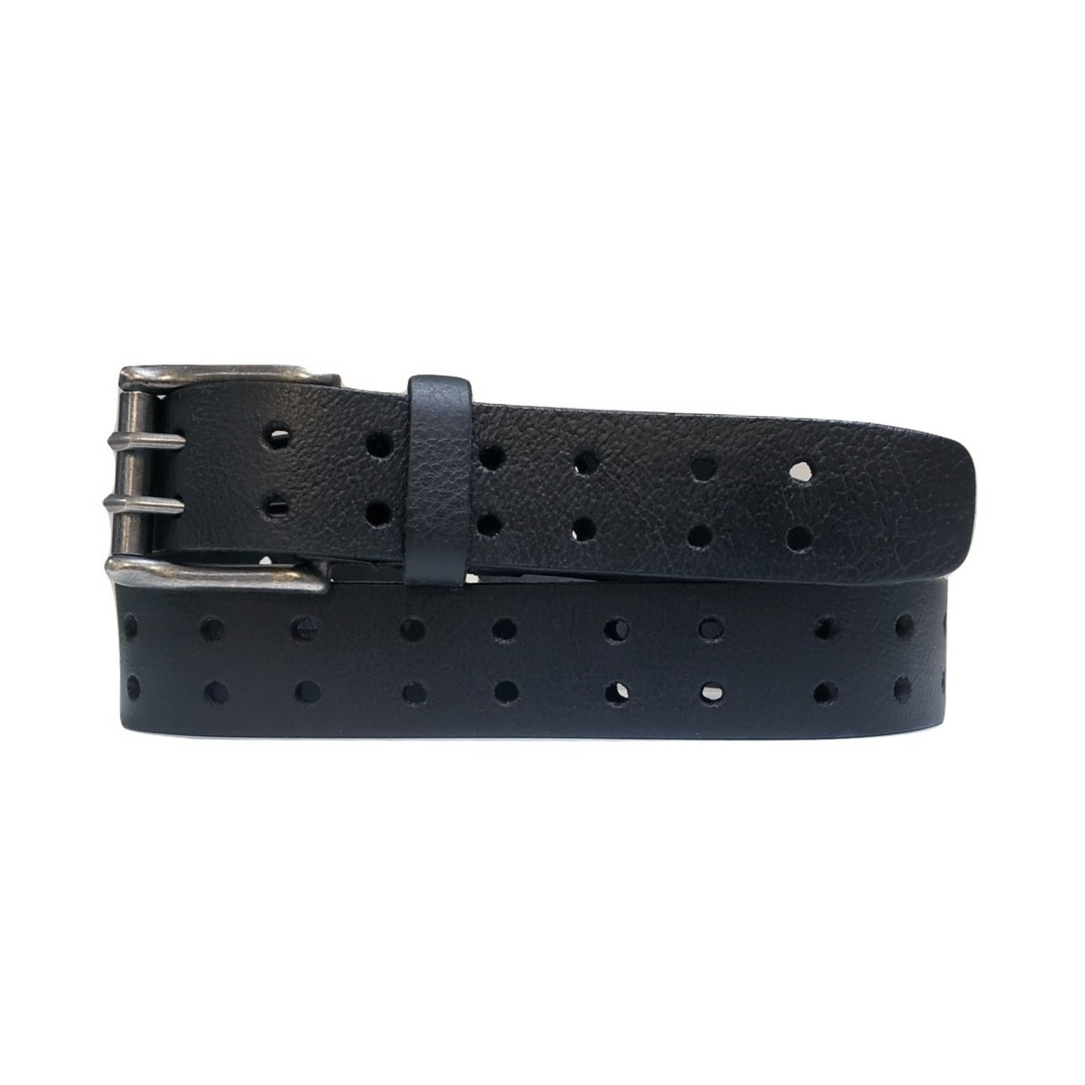 The Double Hole Belts 2-piece leather belt gift set