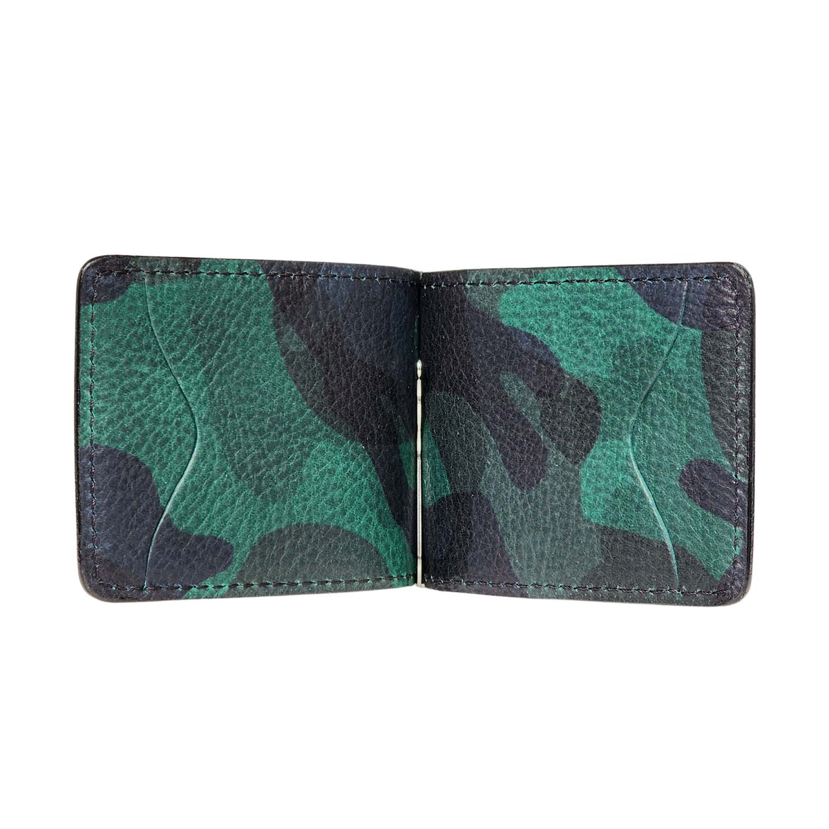 The Pinnacle limited edition camo money clip pebble grain leather wallet