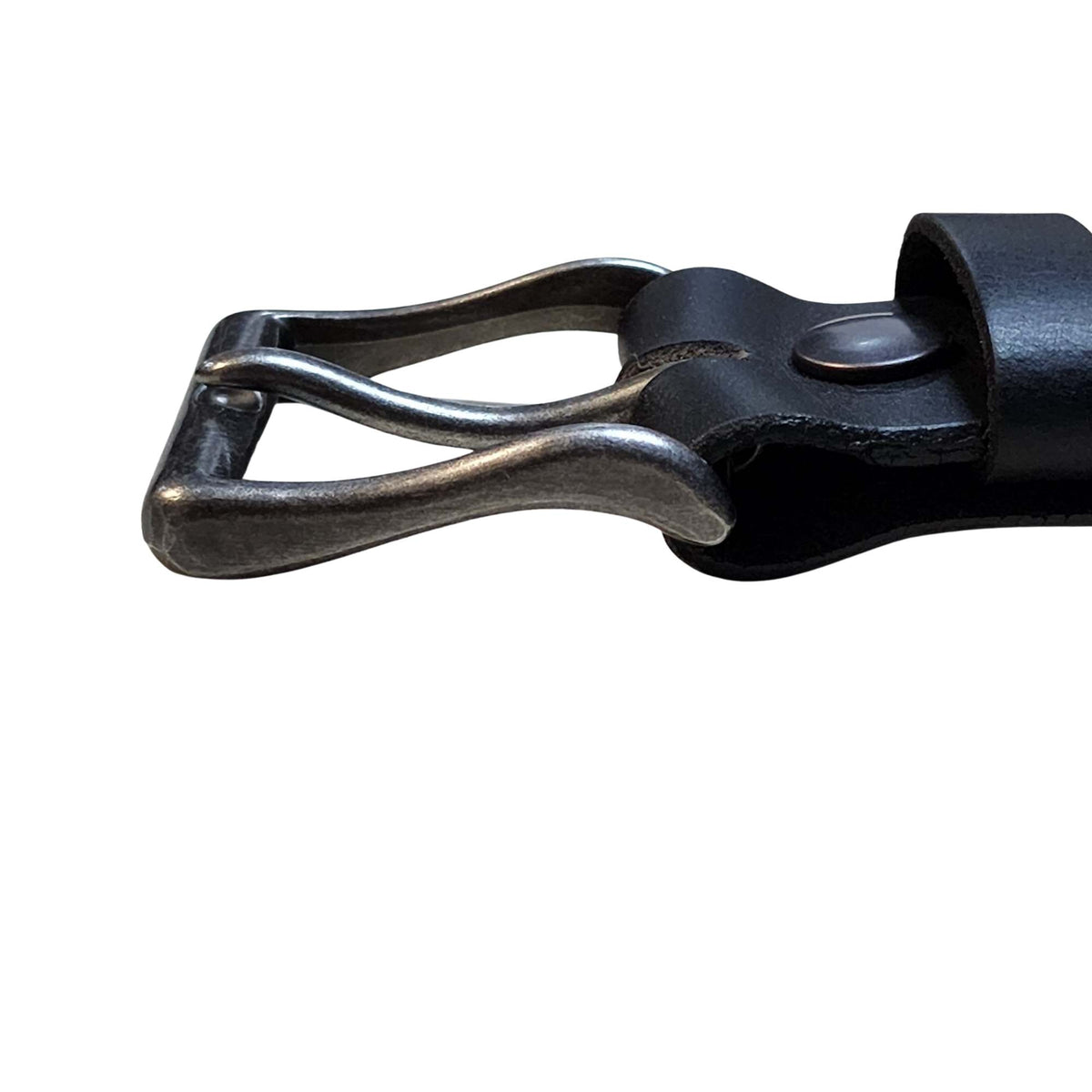 Wavy edge belt buckle with wavy prong, 40 mm