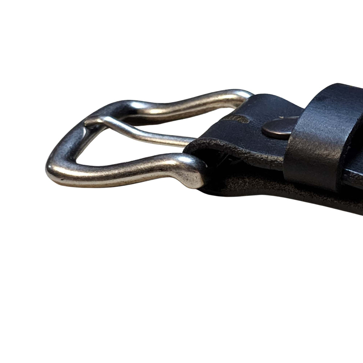 Zinc single prong belt buckle made in Italy, 40 mm