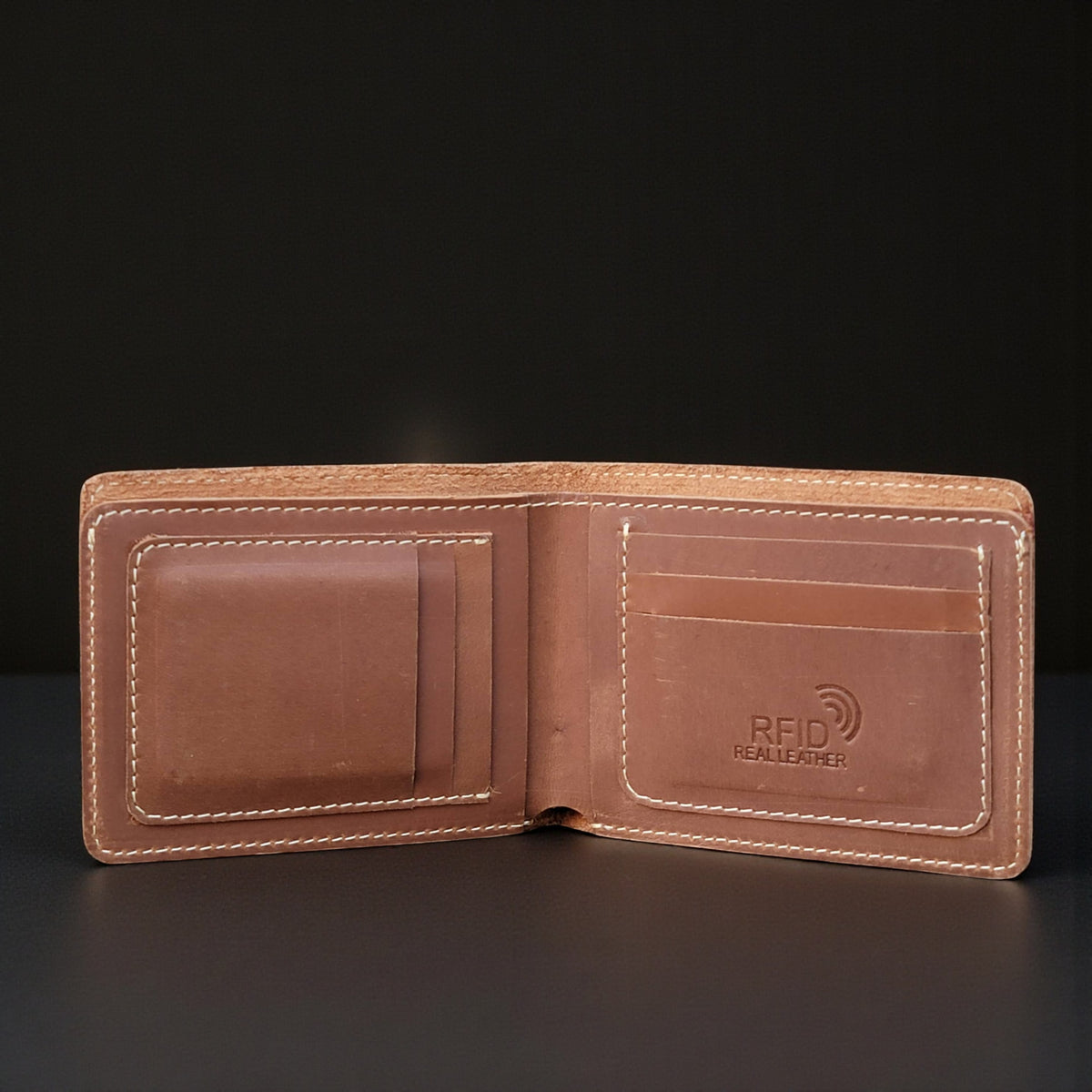 Full-grain leather minimalist wallet