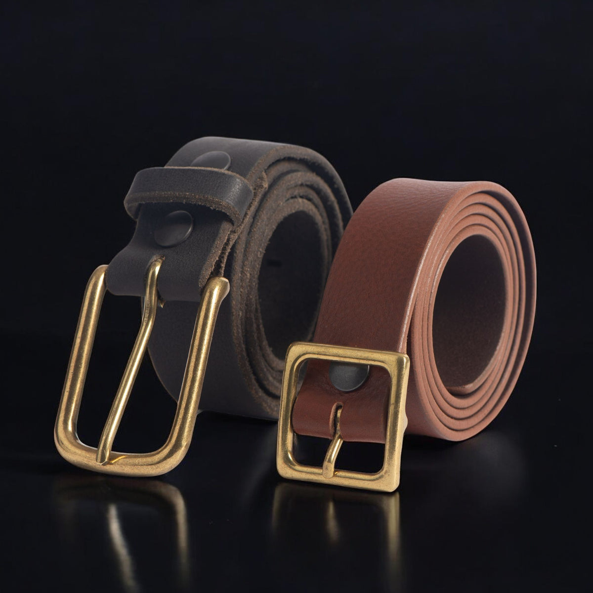 Aria and Sophie 2-piece leather dress belt gift set