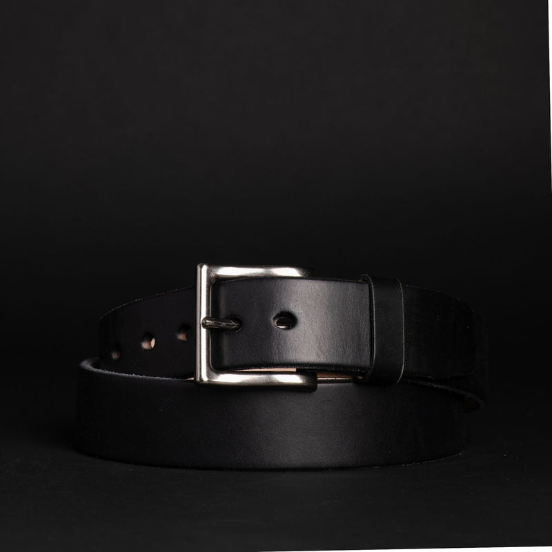 The Conquistador Belt - Black Extra Thick 14oz Full-Grain Leather Belt