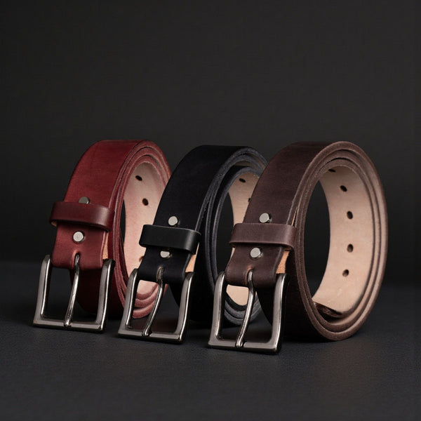 The Conquistador Belt - Black Extra Thick 14oz Full-Grain Leather Belt