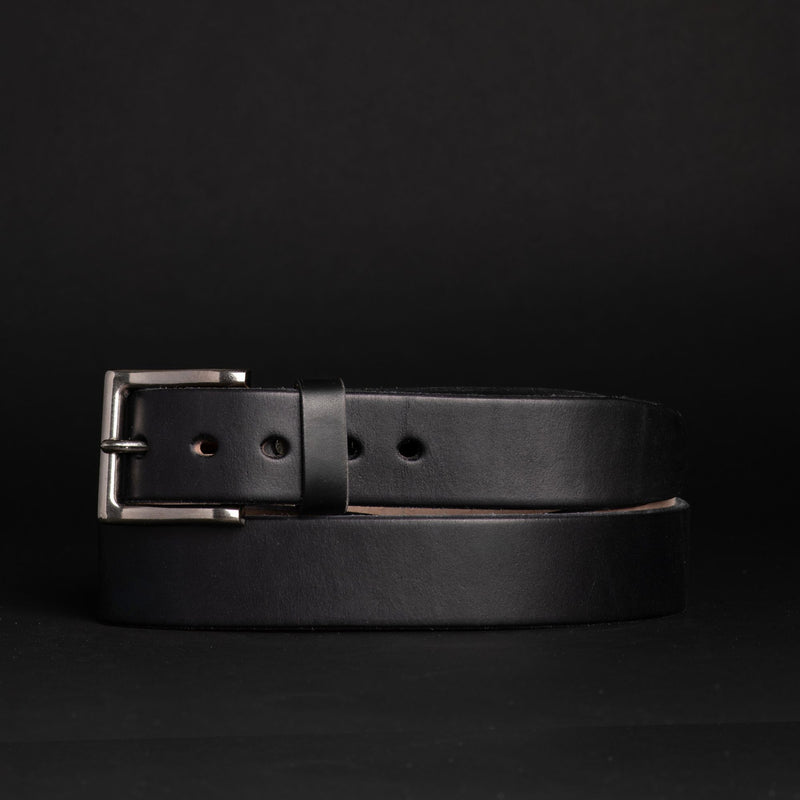 The Conquistador Belt - Black Extra Thick 14oz Full-Grain Leather Belt