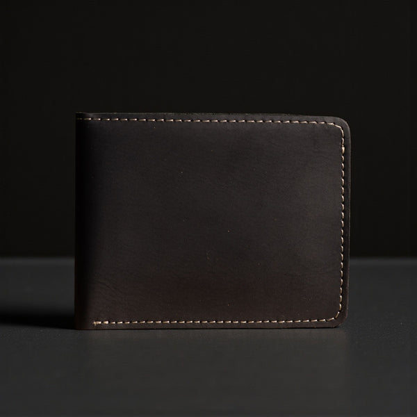 Black Full Grain Leather Minimalist Wallet