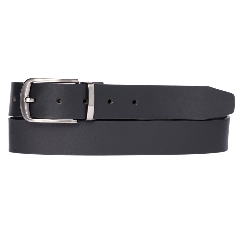 The Harvey Dent Belt - One Piece Reversible Black/Grey 100% Real Leather Belt