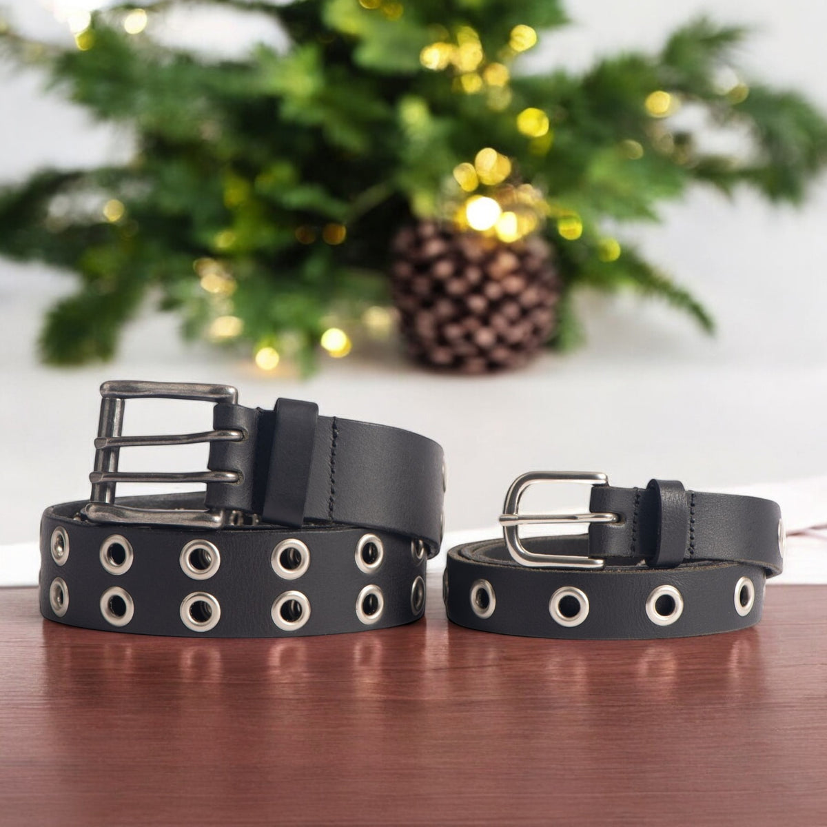 Brixton and Exene 2-piece leather belt gift set