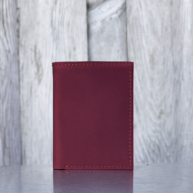 Meraki - Black Full Grain Leather Trifold Wallet