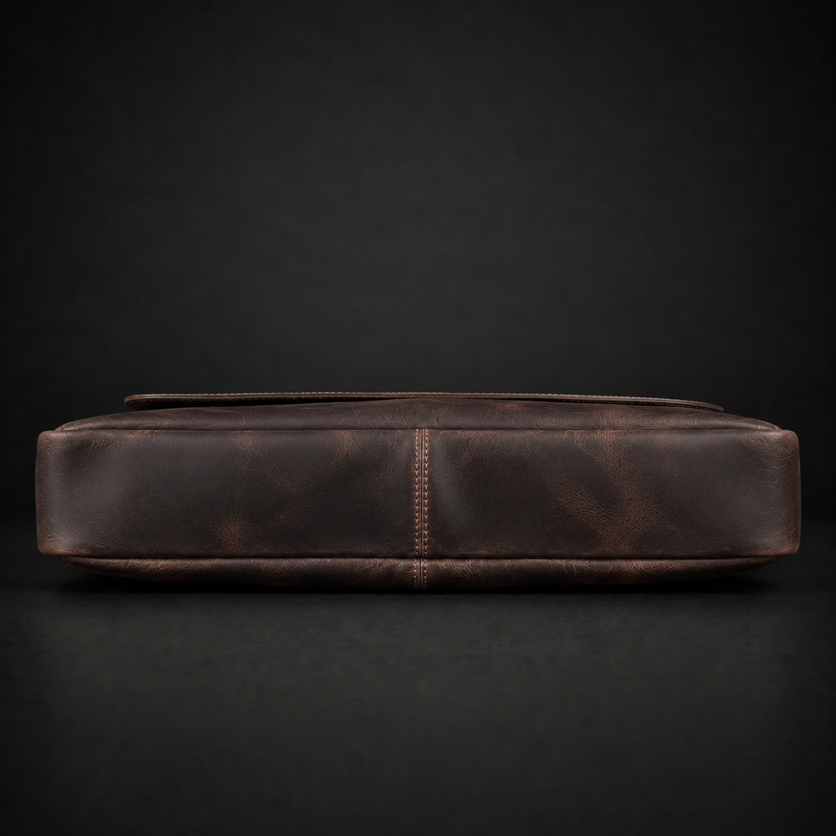 Madrid distressed full-grain leather laptop bag