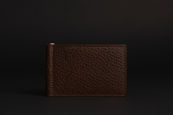 The Maverick Wallet - Cognac Speckled Limited Edition Slim Bison Leather Money Clip Wallet