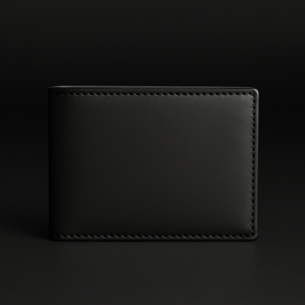 The Onyx Wallet - Premium Black Nappa Full Grain Leather Wallet