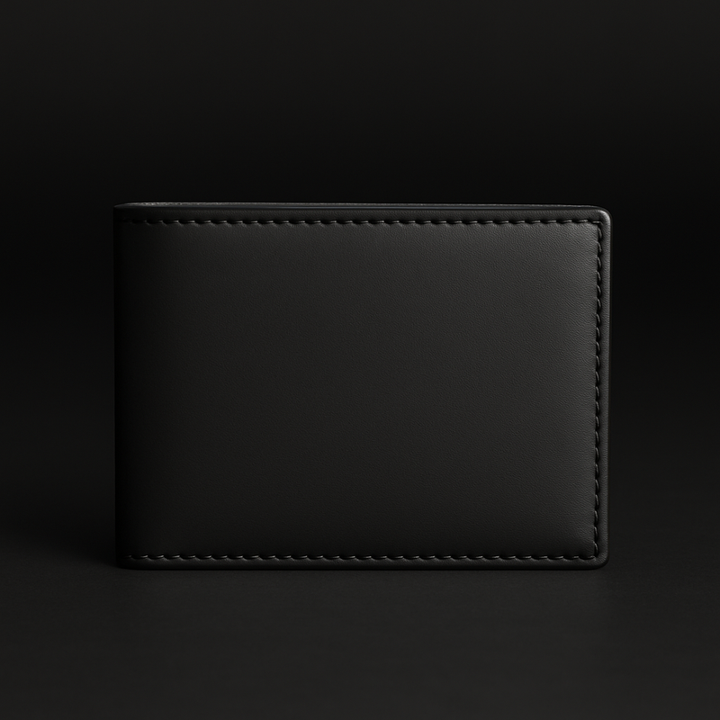 The Onyx Wallet - Premium Black Nappa Full Grain Leather Wallet