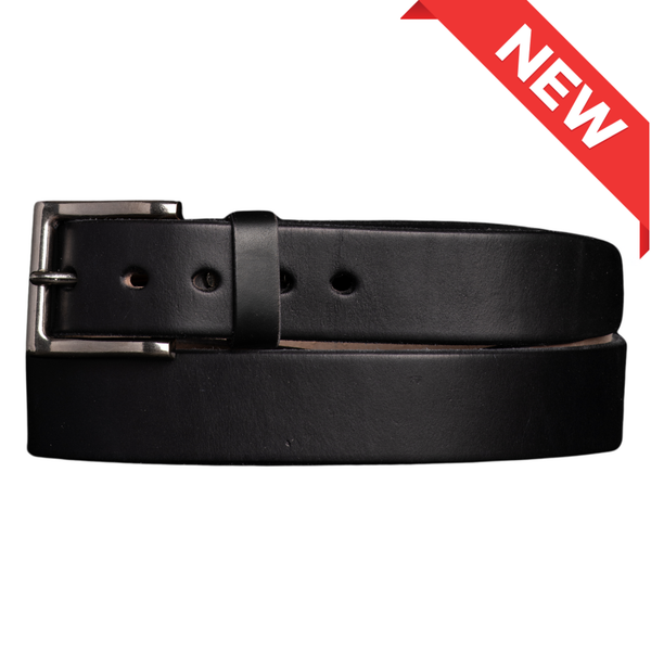 The Conquistador Belt - Black Extra Thick 14oz Full-Grain Leather Belt