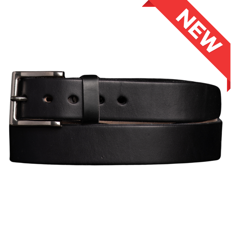 The Conquistador Belt - Black Extra Thick 14oz Full-Grain Leather Belt