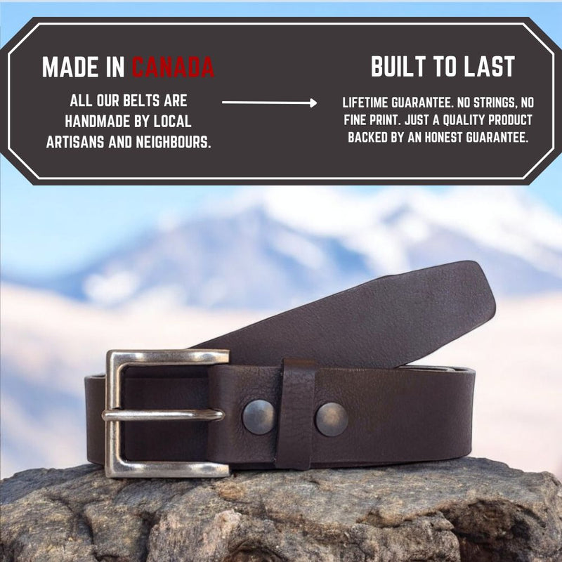 The Long Haul Belt - Brown Classic 100% Real Leather Belt